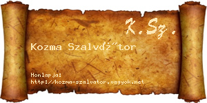 Kozma Szalvátor névjegykártya